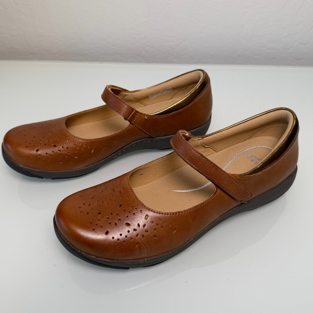 Dansko Stacy Women's Tan/Brown Leather Mary Jane Shoes Size 10.5/11 EU 41 - Picture 9 of 15